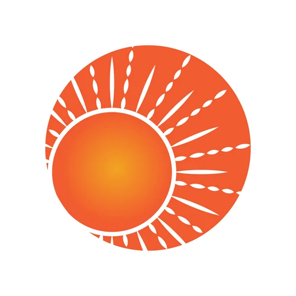 Słońce Światło Słoneczne Światło Słoneczne Ikona Wektor Płaski Projekt — Wektor stockowy