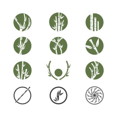 Bambu Logo Şablonu vektör çizimi tasarımı