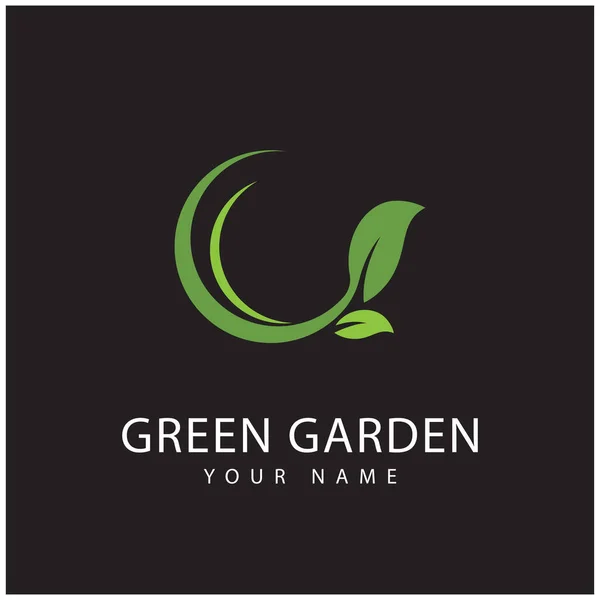 Verde Logotipo Del Jardín Vector Símbolo Gráficos Vectoriales
