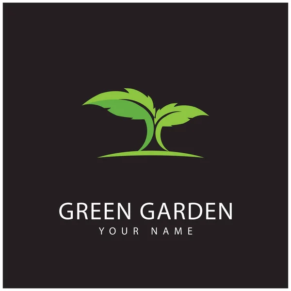 Verde Logotipo Del Jardín Vector Símbolo Ilustraciones De Stock Sin Royalties Gratis