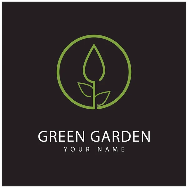 Verde Logotipo Del Jardín Vector Símbolo Vectores De Stock Sin Royalties Gratis