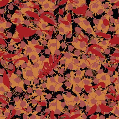 Farklı şekil ve dokulara sahip yaratıcı karalama sanatı deseni. Etnik renkli çiçek ve çizgi geometrik karalama dokusu.