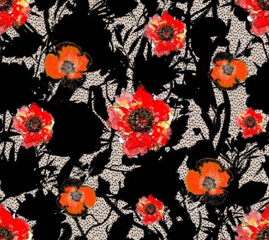 Farklı şekil ve dokulara sahip yaratıcı karalama sanatı deseni. 