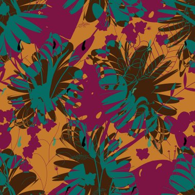 Karışık el çizgisi arkaplanı rengarenk kusursuz desen. Geometrik grunge dokusu tekstil dijital baskı tasarımı