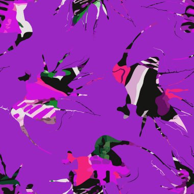 Karışık el çizgisi arkaplanı rengarenk kusursuz desen. Suluboya grunge dokusu tekstil dijital baskı tasarımı