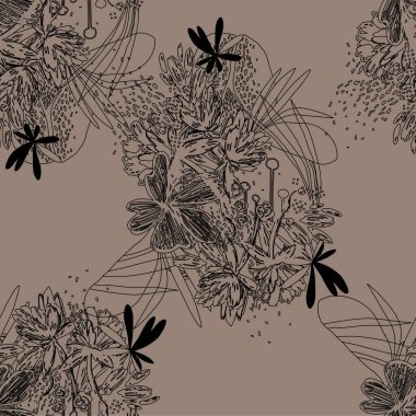 Karışık el çizgisi arkaplanı rengarenk kusursuz desen. Suluboya grunge dokusu tekstil dijital baskı tasarımı