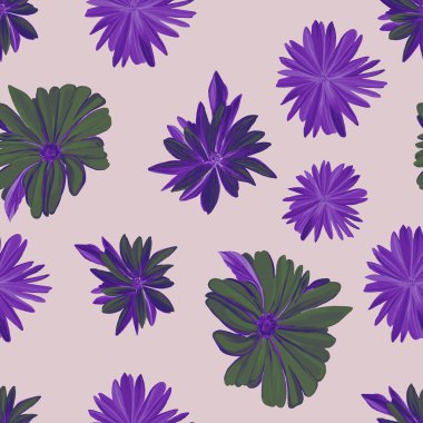 Kusursuz soyut desen. Tekstil kumaşları için soyut çiçek ve geometrik desen. Satış afişleri, posterler, etiketler ve hediye paketleme kağıtları için tasarım ögesi.