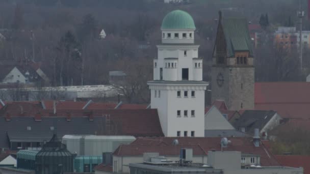 Bielefeld Miasto Niemczech Panorama Krajobrazu Europy Góry Wieża Ostmann — Wideo stockowe