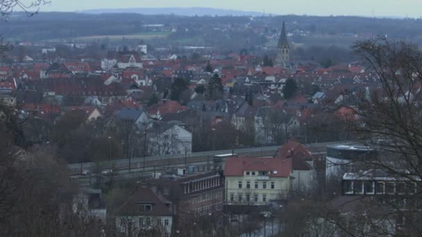Bielefeld Miasto Niemczech Panorama Krajobrazu Europy Góry — Wideo stockowe