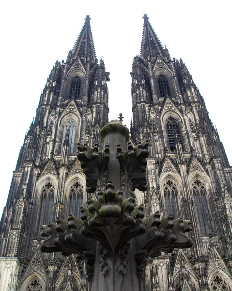 Facciata Della Cattedrale Colonia Dettagli Nella Città Colonia Germania Foto — Foto Stock