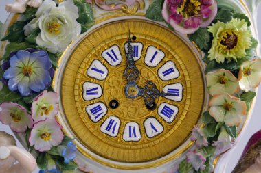  Meissen clock case, German porcelain. late 19th century. High quality photo clipart