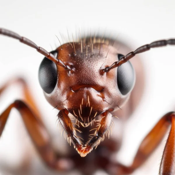 アリの超マクロ肖像画 アリの写真の信じられないほどの詳細 — ストック写真