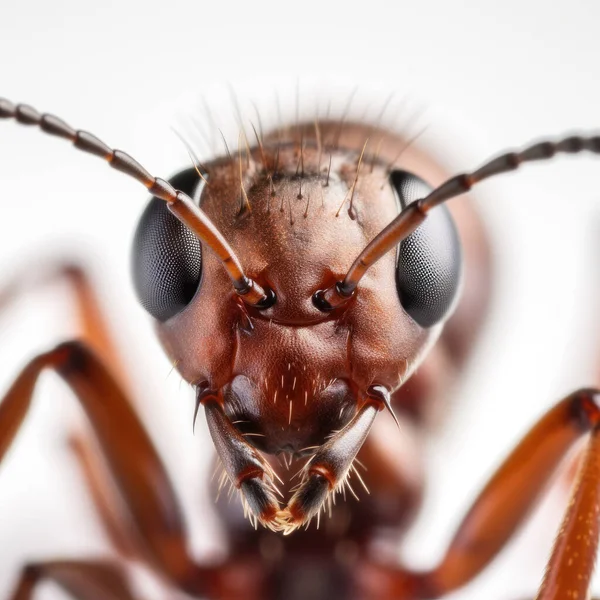 Super macro portrait of an ant. Incredible detailing of the ant\'s photo.
