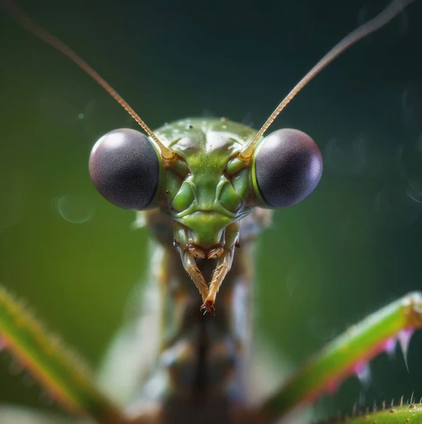 Макрозйомка Mantis Максимальна Глибина Різкості — стокове фото