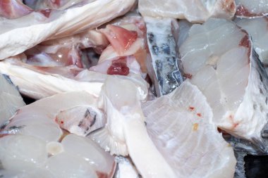 Balık pazarında çiğ balık.