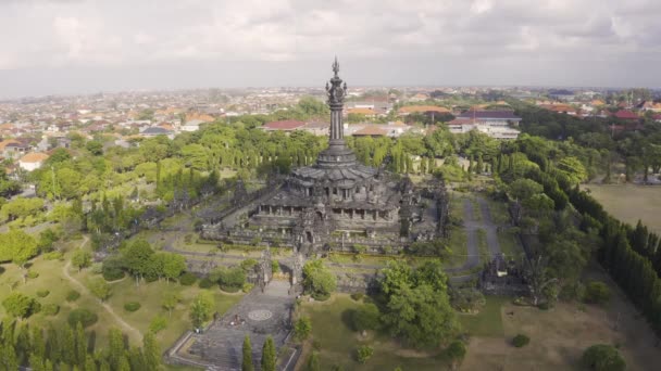 Bajra Sandhi Monument Panjer Zuid Denpasar Bali — Stockvideo