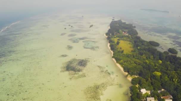 Mooie Kleine Tropische Eilandjes Van Filippijnen Blauw Water Van Tropische — Stockvideo