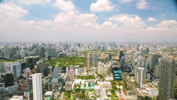 Временной Интервал Бангкока Время Прошедшее Крыши Небоскреба — стоковое видео