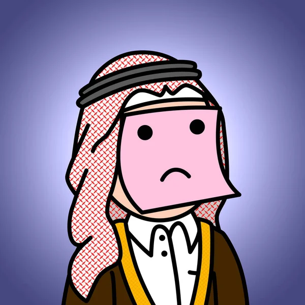 Nft Arab Family Doodles Art — Fotografia de Stock