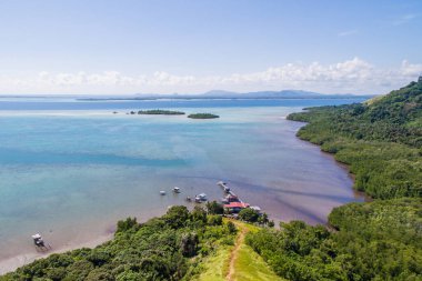 Timbun Mata Island, Semporna Sabah, Malezya güzel havadan görünümü.