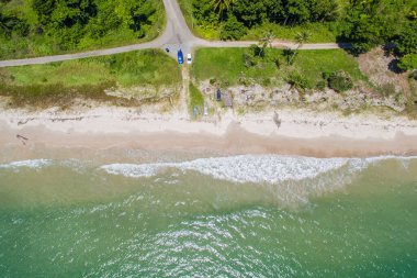 Mansud sahilindeki hava manzarası, Kuala Penyu Sabah, Malezya