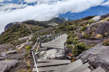 Mount Kinabalu scenery at sunrise clipart