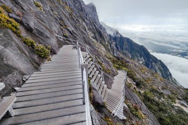 Mount Kinabalu scenery at sunrise clipart