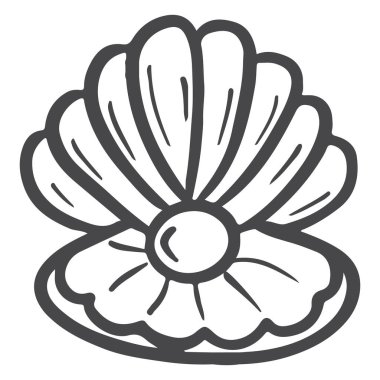 Deniz elde inci kabuklu hayvan çizim çizim çizim çizim çizim çizim çizim çizim çizim vektörü