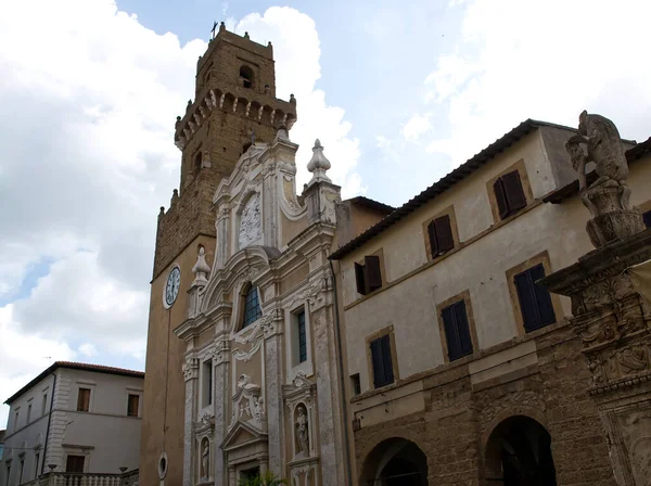 Pitigliano Grosseto Tuscany Italy September 2022 Cathedral San Pietro Paolo — 스톡 사진