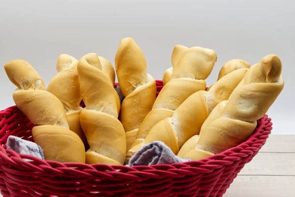 意大利面包Crocetta Ferrarese 来自费拉拉的传统面包 也被称为 Coppia Ferrarese Ciopa Ciupeta Pane Ferrarese — 图库照片