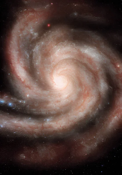 A spiral galaxy in outer space. View from space.