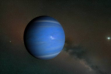 Planet Neptune. Background full of stars