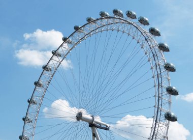 Londra - İngiltere - 11 Ağustos 2018: The London Eye. Yakın plan..