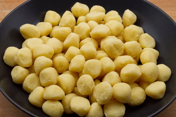 Fresh Raw Uncooked Italian Gnocchi Patate Potato Gnocchi — Stock Photo, Image
