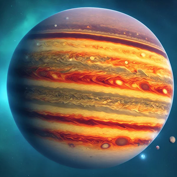 Планета Юпитер Солнечной Системе — стоковое фото
