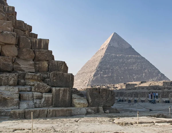 Cairo Giza Egitto Marzo 2023 Piramide Gheddafi Chefren Nell Altopiano — Foto Stock