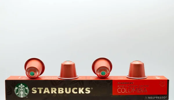 Bologna Italië Mei 2023 Starbucks Koffie Van Eigen Bodem Columbia — Stockfoto