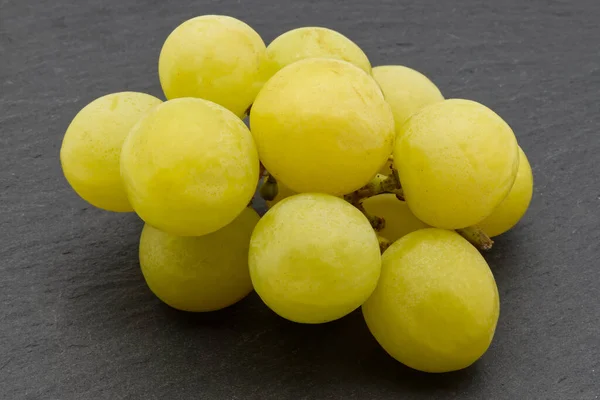 Close View Bunch White Grapes Isolated Black Background — Stock Photo, Image