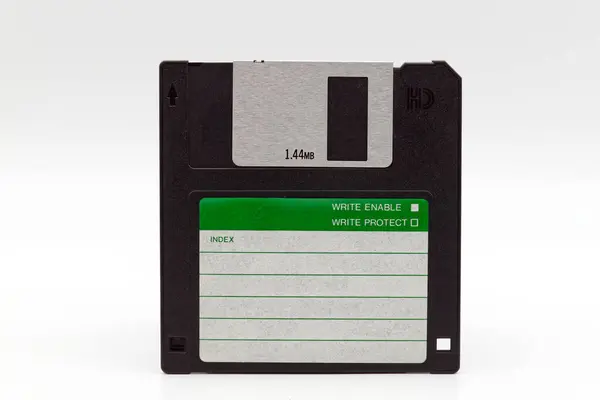 Diskette Von Megabyte Isoliert Auf Weißem Hintergrund Alte Speicherplatte Für Stockbild