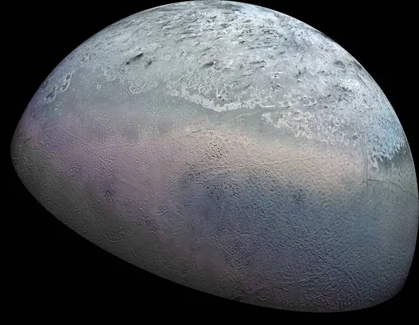 Triton Der Größte Satellit Von Neptun Stockbild