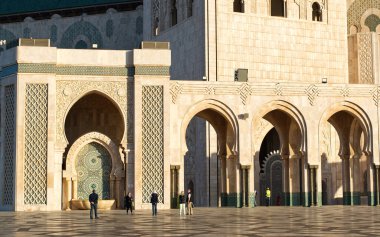 Kazablanka - Fas, Afrika - 19 Şubat 2024: Hasan II. Batı Fas 'ın Kazablanka Bölgesi. Afrika