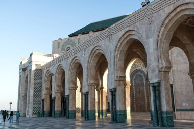 Kazablanka - Fas, Afrika - 19 Şubat 2024: Hasan II. Batı Fas 'ın Kazablanka Bölgesi. Afrika