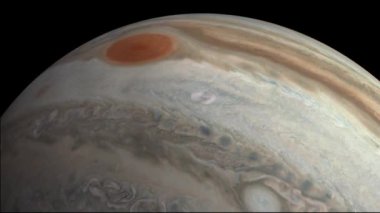 Jüpiter 'in yüzeyi ünlü Büyük Kırmızı Leke' ye odaklandı..
