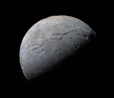 Plüton gezegeninin uydusu Charon.