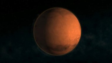 Uzaydaki Mars sahnesi. Evren bilimi astronomisi