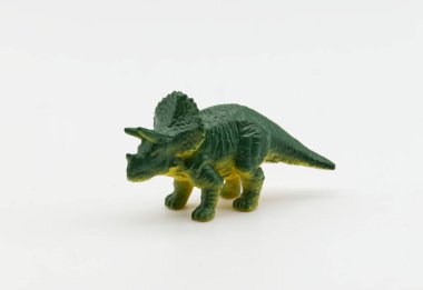 Styracosaurus beyaz arka planda izole edilmiş. Tarih Öncesi Hayvanlar.