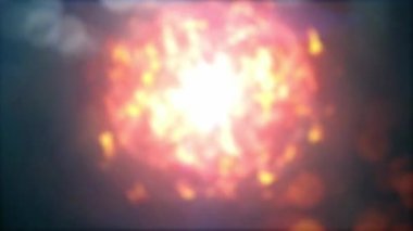 Uzayın derinliklerinde süpernova patlaması.