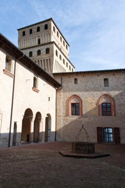 Torrechiara castle in Parma. Italy. Some scenes from the movie Ladyhawke were filmed in this castle. clipart