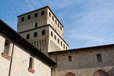 Torrechiara castle in Parma. Italy. Some scenes from the movie Ladyhawke were filmed in this castle. clipart