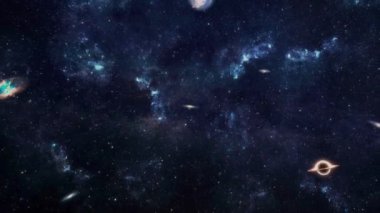 Animasyon, evrenimizin içe patlamasını tasvir ediyor. Evrenin sonu..